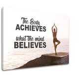  Motivacijska slika na platnu The body achieves_001 (moderne) Cene
