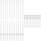  Stup za ogradu 11 pcs Srebrno 140 cm Čelik | shoptok.hr