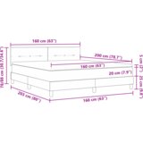 Krevet s kutijom s madracem tamnosive boje 160x200 cm od tkanine | shoptok.hr
