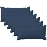  Presvlaka za jastuk 6 kom. HOUTEN Plava 40 x 80 cm Umjetni lan - Plava 40 x 80 cm 6 | shoptok.hr