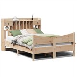 Maison Chic Posteljni okvir - Dvoposteljna postelja - Zakonska postelja brez vzmetnice 140x190 cm trdna borovina-J10744, (21769992) | Shoptok.si