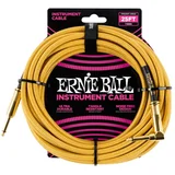 Ernie Ball kabel P06070 - 25FT(7,62m) BRAIDED 6,3mm - 6,3mm L instrument - GOLD boja