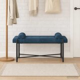  Klupa s gumbima i jastučićima Plava 110 x 40 x 46 cm Baršun | Eponuda.ba