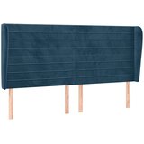  Uzglavlje s ušima tamnoplavo 183x23x118/128 cm baršunasto | shoptok.hr