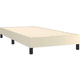  Krevet box spring s madracem LED krem 100x200cm od umjetne kože | shoptok.hr