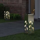  Solarna LED svjetlost za stazu 2 pcs Srebrno Cinkani čelik | Eponuda.com