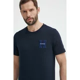 Tommy Hilfiger Bombažna kratka majica moška, mornarsko modra barva, MW0MW34436