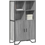 vidaXL Visoka omara siva sonoma 79,5x35,5x137,5 cm inženirski les Cene
