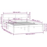  Okvir za krevet od masivne borovine bijeli 160 x 200 cm | shoptok.hr