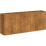 Maison Chic Cvetlični Lonec - Cvetlično korito Rusty 200x40x80 cm Vremensko odporno jeklo, (21789997) | Shoptok.si