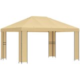 vidaXL Paviljon 4 × 3 m Krem Poliester in jeklo 190, (5000218918) | Shoptok.si