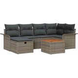  Sjedeća garnitura za vrt 7 kom. Siva Poli ratan 55 x 55 x 37 cm | shoptok.hr
