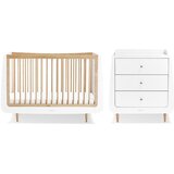 Snuz Kot Skandi Set 2u1 - Krevetić + komoda za prematanje - White/Natural | shoptok.hr