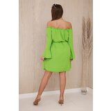 Kesi Włoski Dress with a drawstring at the waist in light green colour | Eponuda.ba
