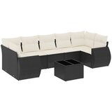  8-dijelni set vrtnih sofa od poliratana s jastucima crni | shoptok.hr