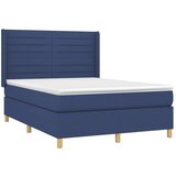  Box spring s madracem LED plavi 140x200 cm od tkanine | shoptok.hr