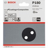 Bosch brusni list F355, 125 mm granulacija 180; pakovanje od 5 komada - 2608605118 | ePonuda.com