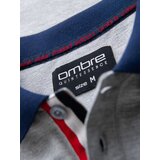 Ombre Men's polo shirt with colorful accents - gray melange | Shoptok.si