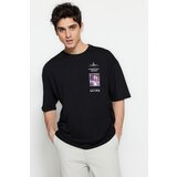 Trendyol T-Shirt - Black - Oversize Cene