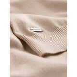 Ombre Men's soft knit polo shirt with contrasting stripes - beige | Shoptok.si