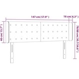  LED uzglavlje plavo 147x16x78/88 cm od tkanine | shoptok.hr