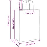 Papirnate vrećice 250 kom s ručkama žute 26x12x35 cm | shoptok.hr