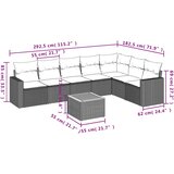  8-dijelni set vrtnih sofa od poliratana s jastucima sivi | Eponuda.ba