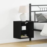  Floating Shelf with LED Light 2 pcs Crna 40 x 28,5 x 40 cm | shoptok.hr