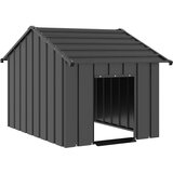 vidaXL Kućica za pse s krovom 83x130x85 cm pocinčani čelik | shoptok.hr
