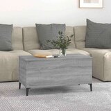 vidaXL Klubska mizica siva sonoma 90x44,5x45 cm inženirski les | Shoptok.si