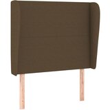 Maison Chic vzglavna omarica - nočna omarica - posteljna omarica z ušesi temno rjavo 93x23x118/128 cm blago, (21707728) Cene