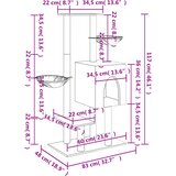  Penjalica za mačke sa stupovima za grebanje krem 117 cm | shoptok.hr