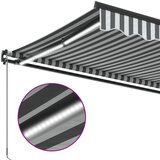 Tenda na ručno uvlačenje s LED antracit i bijela 400x350 cm | shoptok.hr