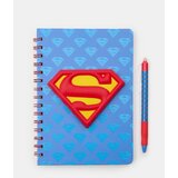 Sinsay Set: bilježnica sa spiralnim uvezom s 3D aplikacijom i kemijska olovka 2 pack Superman | shoptok.hr