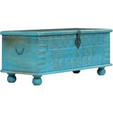 Furnova Skrinja za shranjevanje trden mangov les modra 100x40x41 cm, (21954024) Cene