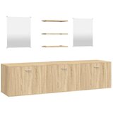  6-dijelni set kupaonskog namještaja boja hrasta drveni | shoptok.hr