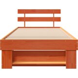  Konstrukcija postelje z vzglavjem Voskast rjav 90 x 190 cm, (5000126383) | Shoptok.si