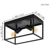 Eglo Silentina stropna/2, e27, crna | shoptok.hr