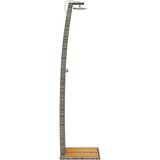 Vanjski tuš sivi 55x60x224 cm od poliratana i bagremovog drva | shoptok.hr