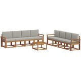  Set vanjskih sofa 9 kom. Prirodna i svijetlo siva | shoptok.hr