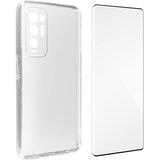 Avizar popolna 360&amp;deg; za&amp;scaron;cita - prozorna mehka torbica kaljeno steklo s crno obrobo za oppo find X3 neo, (20629506) Slike