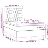 vidaXL Krevet box spring s madracem LED ružičasti 120x190cm baršunasti | shoptok.hr