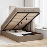 VidaXL Okvir kreveta s madraca cappuccina 120x190 cm od umjetne kože VidaXL Okvir kreveta s madraca cappuccina 120x190 cm od umjetne kože Slike
