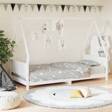  Okvir za dječji krevet bijeli 90 x 200 cm od masivne borovine | shoptok.hr