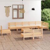  10-dijelna vrtna garnitura od masivne borovine | shoptok.hr
