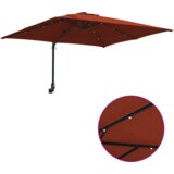 vidaXL Vrtni dežnik Terakota 248.5 x 247.5 x 160 cm blago | Shoptok.si