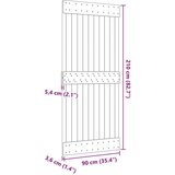  Vrata NARVIK Naravna 90 x 210 cm Masiven borov les, (5000215414) | Shoptok.si
