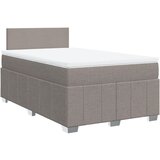 vidaXL Krevet s oprugama i madracem smeđesivi 120 x 190 cm od tkanine | shoptok.hr