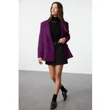 Trendyol Purple Regular Lined Double Breasted Closure Woven Blazer Jacket