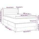 vidaXL Krevet s oprugama i madracem plavi 90 x 200 cm od tkanine | shoptok.hr